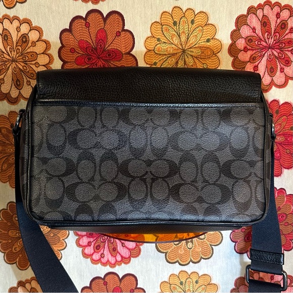 Coach X Jean Michel Basquiat Signature Canvas Track Crossbody Bag No. C5420 - Picture 6 of 15